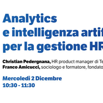 TeamSystem, un seminario per fare il punto su analytics e intelligenza artificiale nelle risorse umane